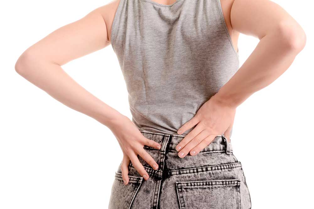 woman with back pain